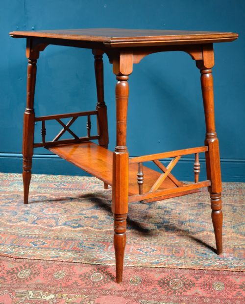 AN AESTHETIC MOVEMENT WALNUT SIDE TABLE PROBABLY LIBERTY CO C1870 - ADDITIONAL PHOTO 5