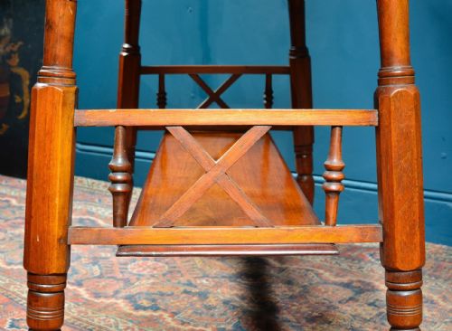 AN AESTHETIC MOVEMENT WALNUT SIDE TABLE PROBABLY LIBERTY CO C1870 - ADDITIONAL PHOTO 6