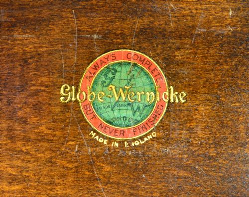 GLOBE WERNICKE GOLDEN OAK SECTIONAL BARRISTERS BOOKCASE C1920 - ADDITIONAL PHOTO 1
