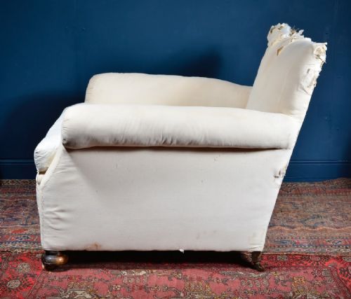 A COMFY EDWARDIAN CLUB CHAIR FOR REUPHOLSTERY C1905 - ADDITIONAL PHOTO 10