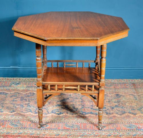 AESTHETIC MOVEMENT OCTAGONAL OCCASIONAL TABLE ATTRIBUTED TO SHOOLBRED C1870 - ADDITIONAL PHOTO 1
