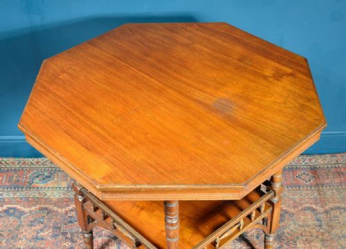 AESTHETIC MOVEMENT OCTAGONAL OCCASIONAL TABLE ATTRIBUTED TO SHOOLBRED C1870 - ADDITIONAL PHOTO 4