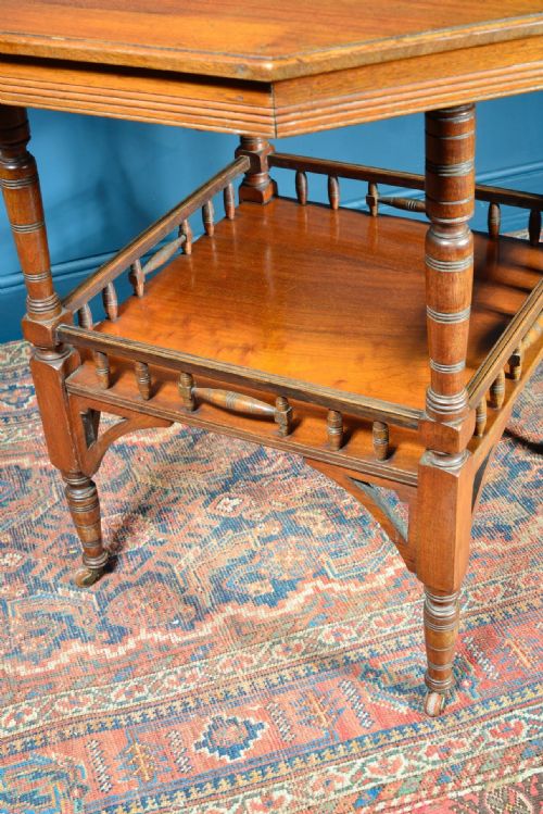 AESTHETIC MOVEMENT OCTAGONAL OCCASIONAL TABLE ATTRIBUTED TO SHOOLBRED C1870 - ADDITIONAL PHOTO 8