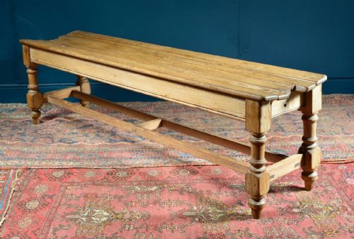 A PINE BENCH LATE 19TH EARLY 20TH CENTURY - ADDITIONAL PHOTO 3