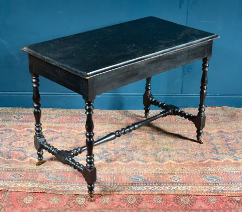 a victorian ebonised low coffee sofa table c1880 - CATEGORY: ANTIQUE TABLES - DATED 1880