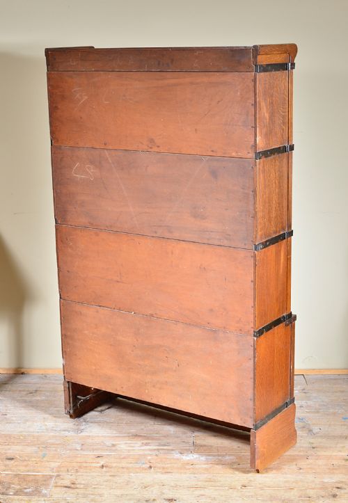 A GOLDEN OAK GLOBE WERNICKE SECTIONAL BOOKCASE C1910 - ADDITIONAL PHOTO 7