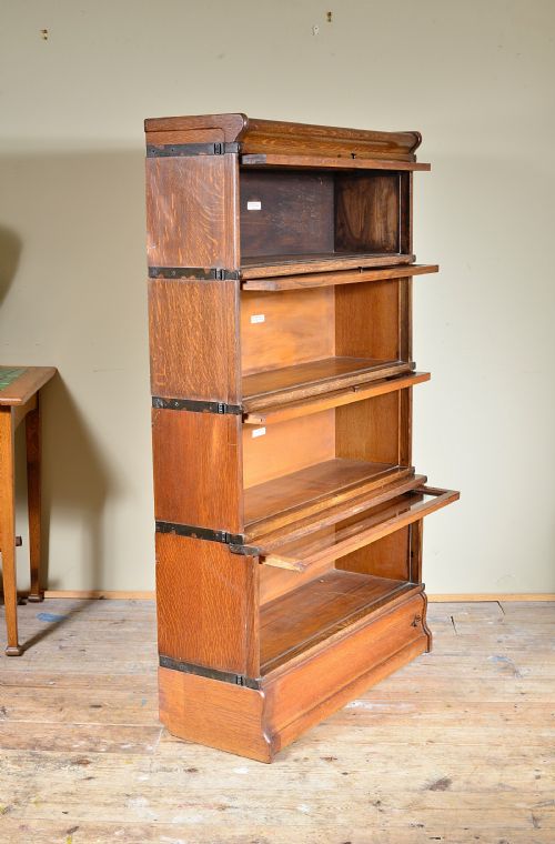 A GOLDEN OAK GLOBE WERNICKE SECTIONAL BOOKCASE C1910 - ADDITIONAL PHOTO 10