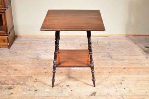 A WALNUT AESTHETIC MOVEMENT TABLE BY JAMES SHOOLBRED CO C1880 - ADDITIONAL PHOTO 2