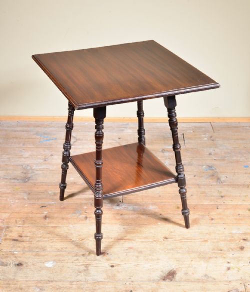 A WALNUT AESTHETIC MOVEMENT TABLE BY JAMES SHOOLBRED CO C1880 - ADDITIONAL PHOTO 3