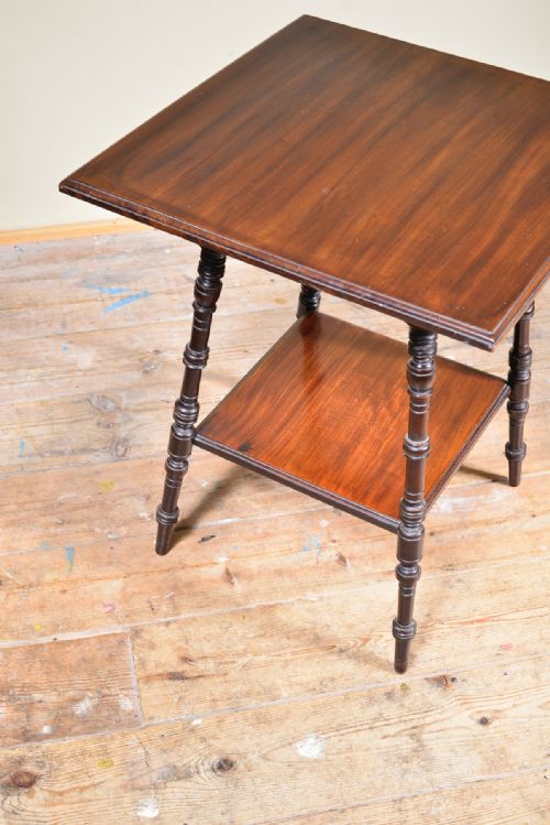 A WALNUT AESTHETIC MOVEMENT TABLE BY JAMES SHOOLBRED CO C1880 - ADDITIONAL PHOTO 4