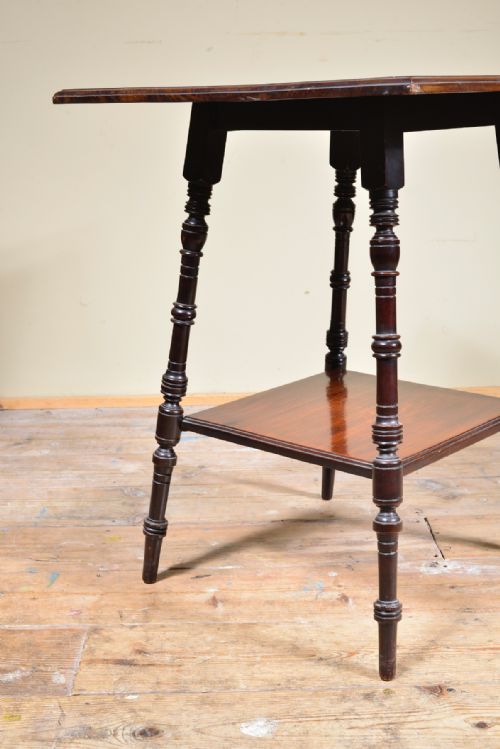A WALNUT AESTHETIC MOVEMENT TABLE BY JAMES SHOOLBRED CO C1880 - ADDITIONAL PHOTO 5