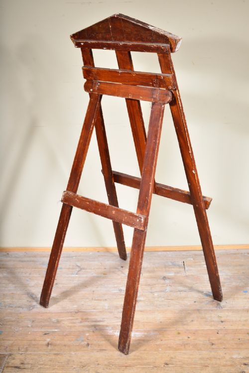 A PAINTED WOOD AND GILT GESSO SAVOY HOTEL EASEL C1900 - ADDITIONAL PHOTO 4