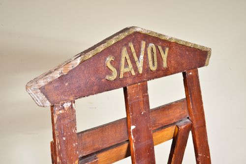 A PAINTED WOOD AND GILT GESSO SAVOY HOTEL EASEL C1900 - ADDITIONAL PHOTO 5