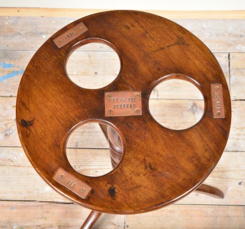 A RARE MAHOGANY FAY CE QUE VOUDRAIS DO WHAT YOU WILL DECANTER DRINKS TABLE 19TH C - ADDITIONAL PHOTO 3
