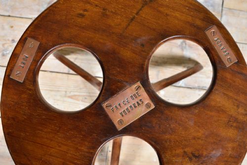 A RARE MAHOGANY FAY CE QUE VOUDRAIS DO WHAT YOU WILL DECANTER DRINKS TABLE 19TH C - ADDITIONAL PHOTO 4