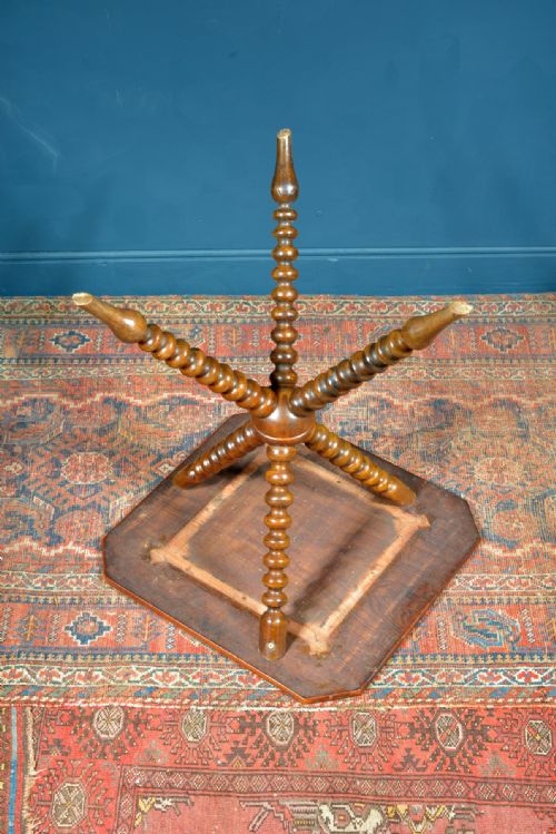 A VICTORIAN WALNUT AND BEECH GYPSY TABLE C1890 - ADDITIONAL PHOTO 4