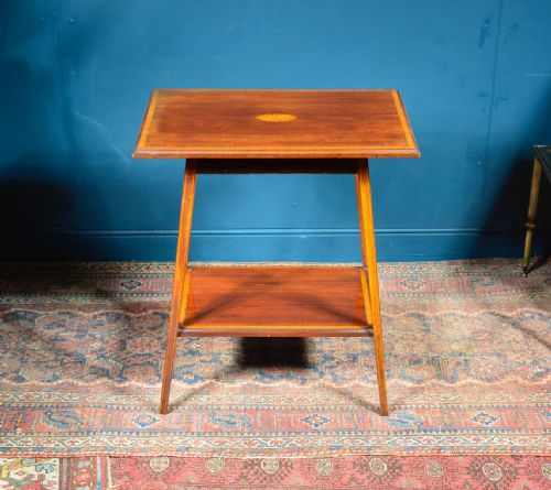AN EDWARDIAN INLAID MAHOGANY LAMP OCCASIONAL TABLE C1905 - ADDITIONAL PHOTO 1