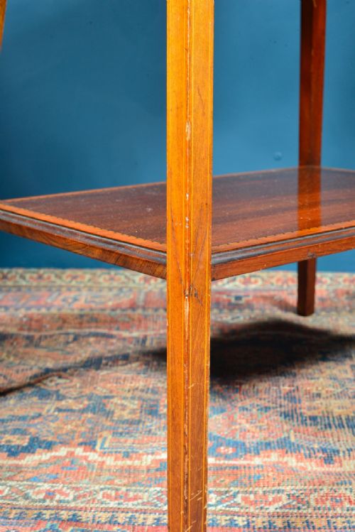 AN EDWARDIAN INLAID MAHOGANY LAMP OCCASIONAL TABLE C1905 - ADDITIONAL PHOTO 7