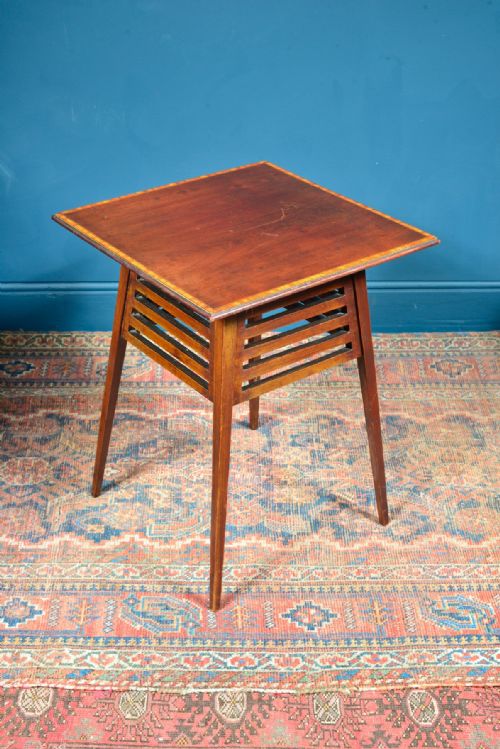 a small aesthetic movement mahogany wine table c1890 - CATEGORY: ANTIQUE TABLES - DATED 1890