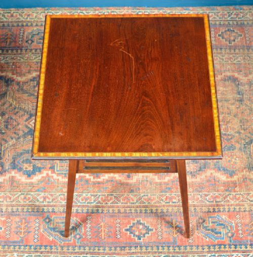 A SMALL AESTHETIC MOVEMENT MAHOGANY WINE TABLE C1890 - ADDITIONAL PHOTO 4