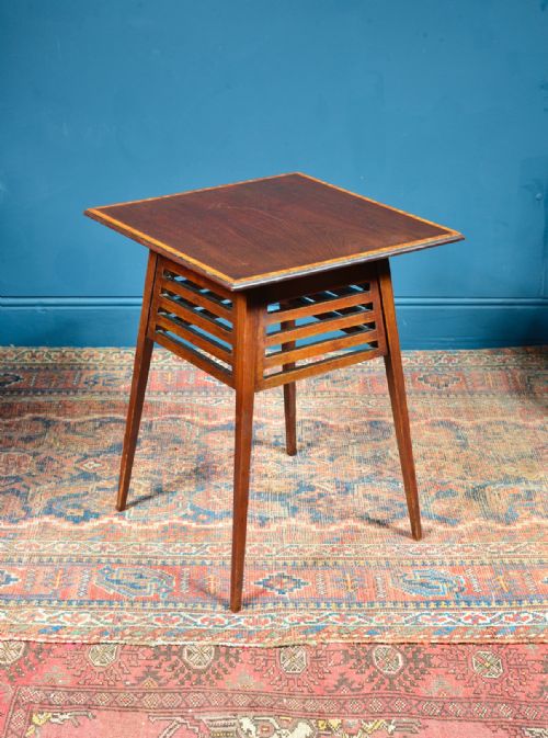 A SMALL AESTHETIC MOVEMENT MAHOGANY WINE TABLE C1890 - ADDITIONAL PHOTO 5