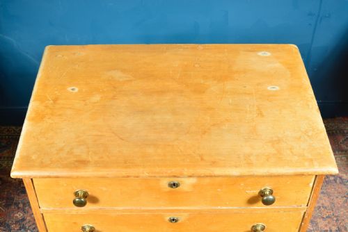 A SMALL VICTORIAN PINE CHEST OF DRAWERS C1860 - ADDITIONAL PHOTO 2