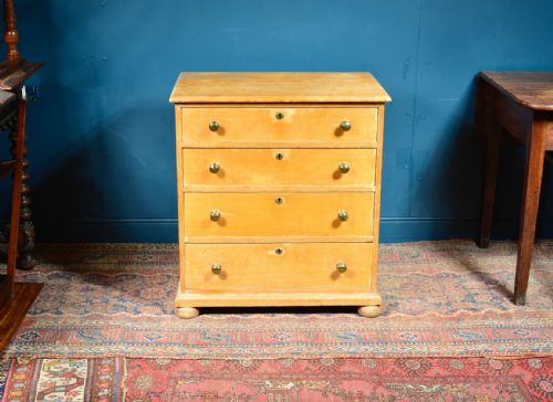 A SMALL VICTORIAN PINE CHEST OF DRAWERS C1860 - ADDITIONAL PHOTO 4