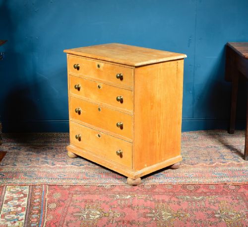A SMALL VICTORIAN PINE CHEST OF DRAWERS C1860 - ADDITIONAL PHOTO 6