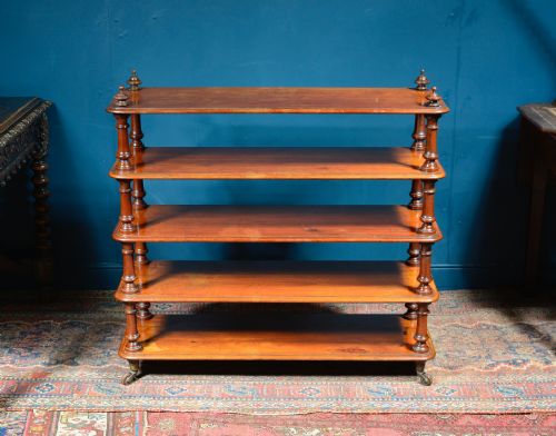 A VICTORIAN MAHOGANY FIVE TIER FREESTANDING BOOKCASE WHATNOT C1860 - ADDITIONAL PHOTO 1