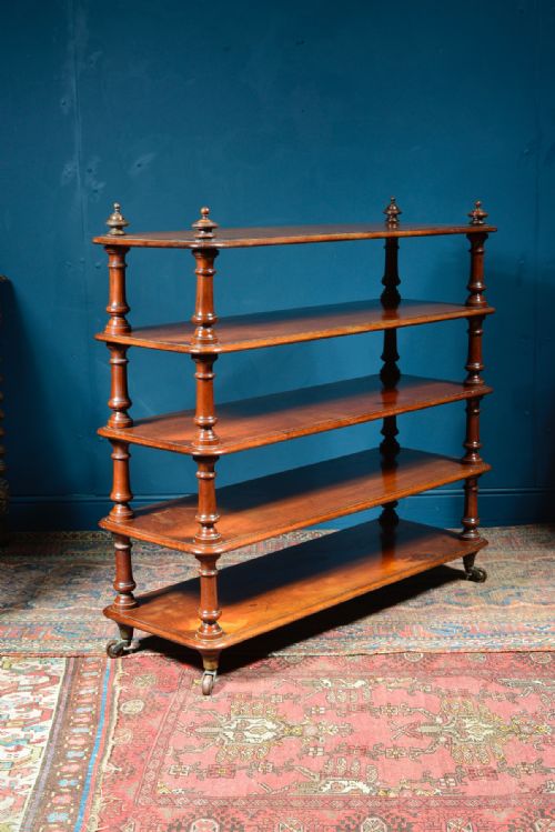 A VICTORIAN MAHOGANY FIVE TIER FREESTANDING BOOKCASE WHATNOT C1860 - ADDITIONAL PHOTO 7
