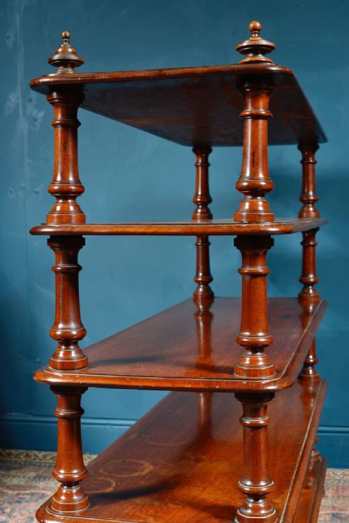 A VICTORIAN MAHOGANY FIVE TIER FREESTANDING BOOKCASE WHATNOT C1860 - ADDITIONAL PHOTO 9