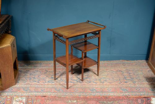 AN ANGLO JAPANESE WALNUT FOUR TIER TABLE AFTER A DESIGN BY EW GODWIN C1890 - ADDITIONAL PHOTO 2