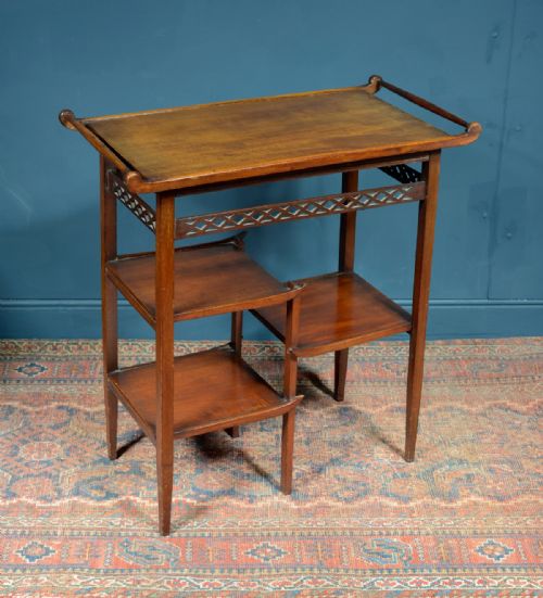 AN ANGLO JAPANESE WALNUT FOUR TIER TABLE AFTER A DESIGN BY EW GODWIN C1890 - ADDITIONAL PHOTO 4