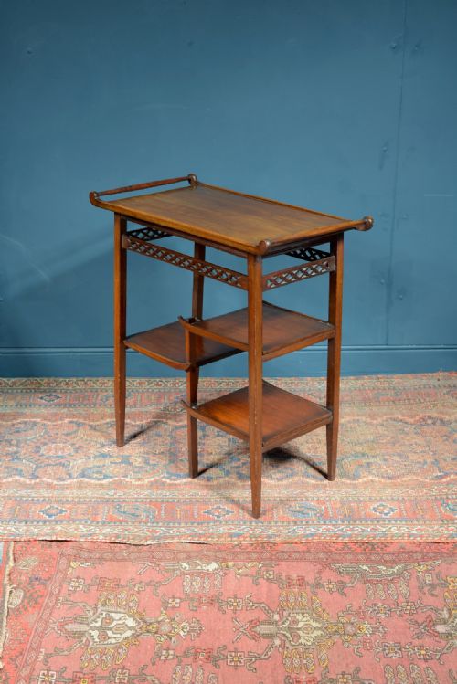 AN ANGLO JAPANESE WALNUT FOUR TIER TABLE AFTER A DESIGN BY EW GODWIN C1890 - ADDITIONAL PHOTO 6