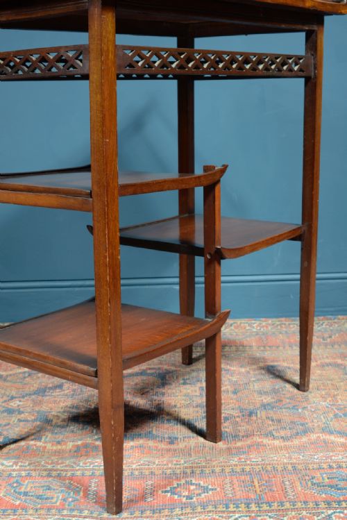 AN ANGLO JAPANESE WALNUT FOUR TIER TABLE AFTER A DESIGN BY EW GODWIN C1890 - ADDITIONAL PHOTO 8