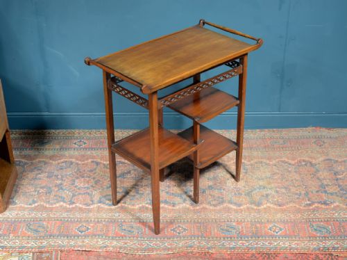 AN ANGLO JAPANESE WALNUT FOUR TIER TABLE AFTER A DESIGN BY EW GODWIN C1890 - ADDITIONAL PHOTO 12