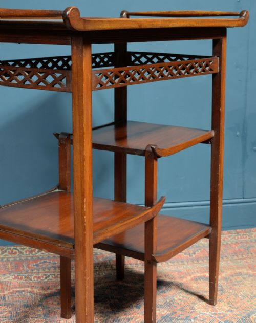 AN ANGLO JAPANESE WALNUT FOUR TIER TABLE AFTER A DESIGN BY EW GODWIN C1890 - ADDITIONAL PHOTO 13