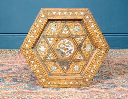 A SYRIAN OR MOORISH INLAID OCTAGONAL TABLE C1920 - ADDITIONAL PHOTO 1