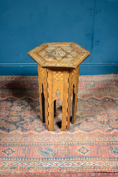 A SYRIAN OR MOORISH INLAID OCTAGONAL TABLE C1920 - ADDITIONAL PHOTO 2