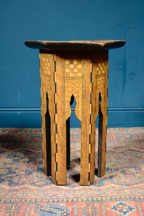 A SYRIAN OR MOORISH INLAID OCTAGONAL TABLE C1920 - ADDITIONAL PHOTO 3