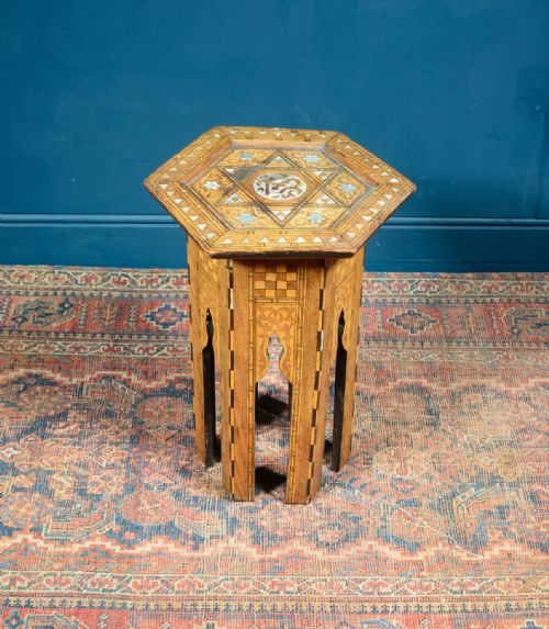 A SYRIAN OR MOORISH INLAID OCTAGONAL TABLE C1920 - ADDITIONAL PHOTO 7