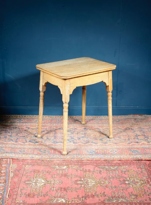 AN ARTS CRAFTS BLEACHED OAK TABLE PROBABLY LIBERTY CO C1870 - ADDITIONAL PHOTO 1