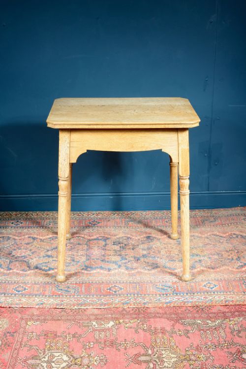 AN ARTS CRAFTS BLEACHED OAK TABLE PROBABLY LIBERTY CO C1870 - ADDITIONAL PHOTO 2