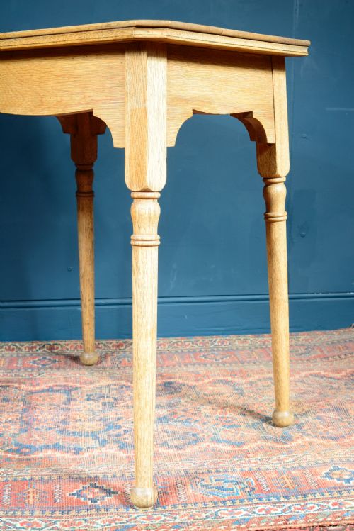 AN ARTS CRAFTS BLEACHED OAK TABLE PROBABLY LIBERTY CO C1870 - ADDITIONAL PHOTO 3