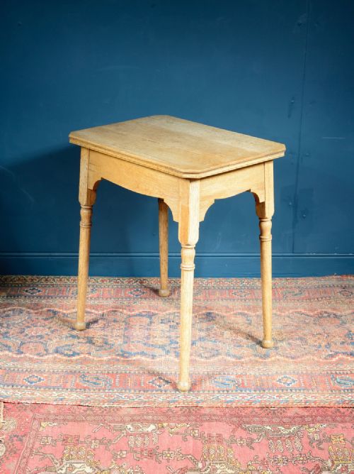 AN ARTS CRAFTS BLEACHED OAK TABLE PROBABLY LIBERTY CO C1870 - ADDITIONAL PHOTO 4