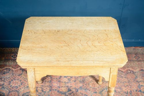 AN ARTS CRAFTS BLEACHED OAK TABLE PROBABLY LIBERTY CO C1870 - ADDITIONAL PHOTO 5