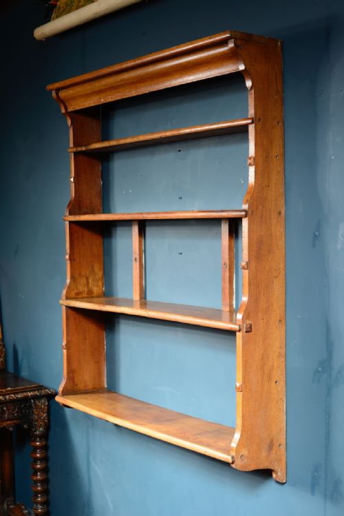 oak cotswold school wall hanging shelves bookcase c1900 - CATEGORY: ANTIQUE FURNITURE - DATED 1900