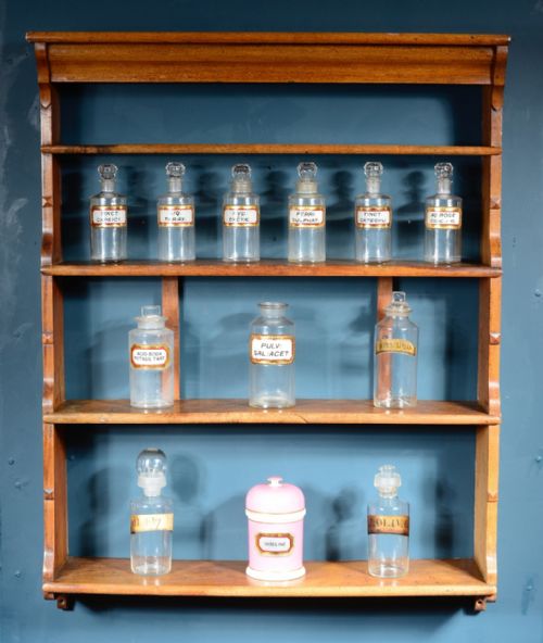 OAK COTSWOLD SCHOOL WALL HANGING SHELVES BOOKCASE C1900 - ADDITIONAL PHOTO 4
