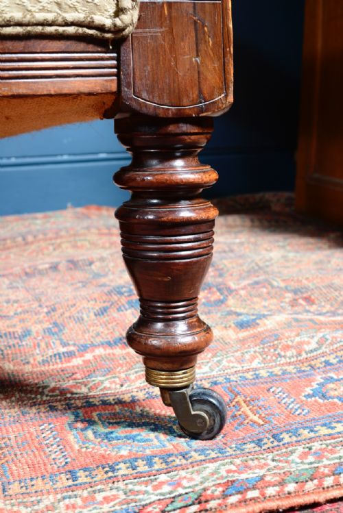 A VICTORIAN AESTHETIC MOVEMENT MAHOGANY SPINDLE BACK SOFA C1880 - ADDITIONAL PHOTO 4