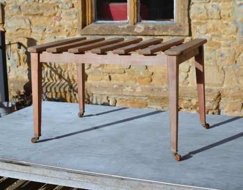 a bleached mahogany luggage stand of generous size c1850 - CATEGORY: ANTIQUE MISCELLANEOUS - DATED 19TH CENTURY